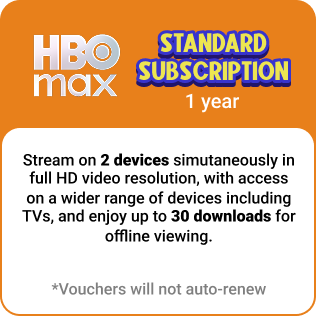 1 Year HBO Max Standard Subscription